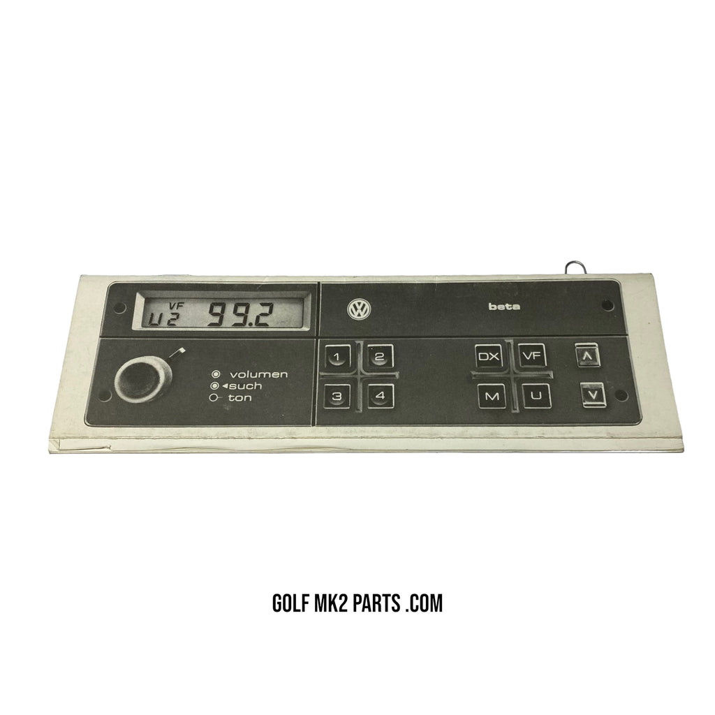 Golf / Jetta MK2 Beta radio brochure BR-28