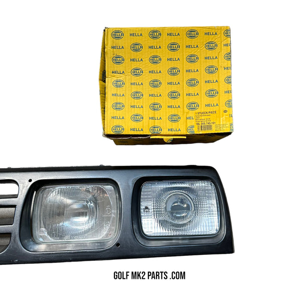 Hella DE front / Grille with new Hella DE Lights – Golf Mk2 Parts