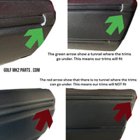 Chrome bumper trim replacement Thin (Lower one)