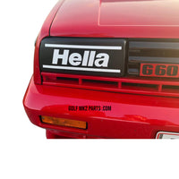 Hella covers Rallye front black and white