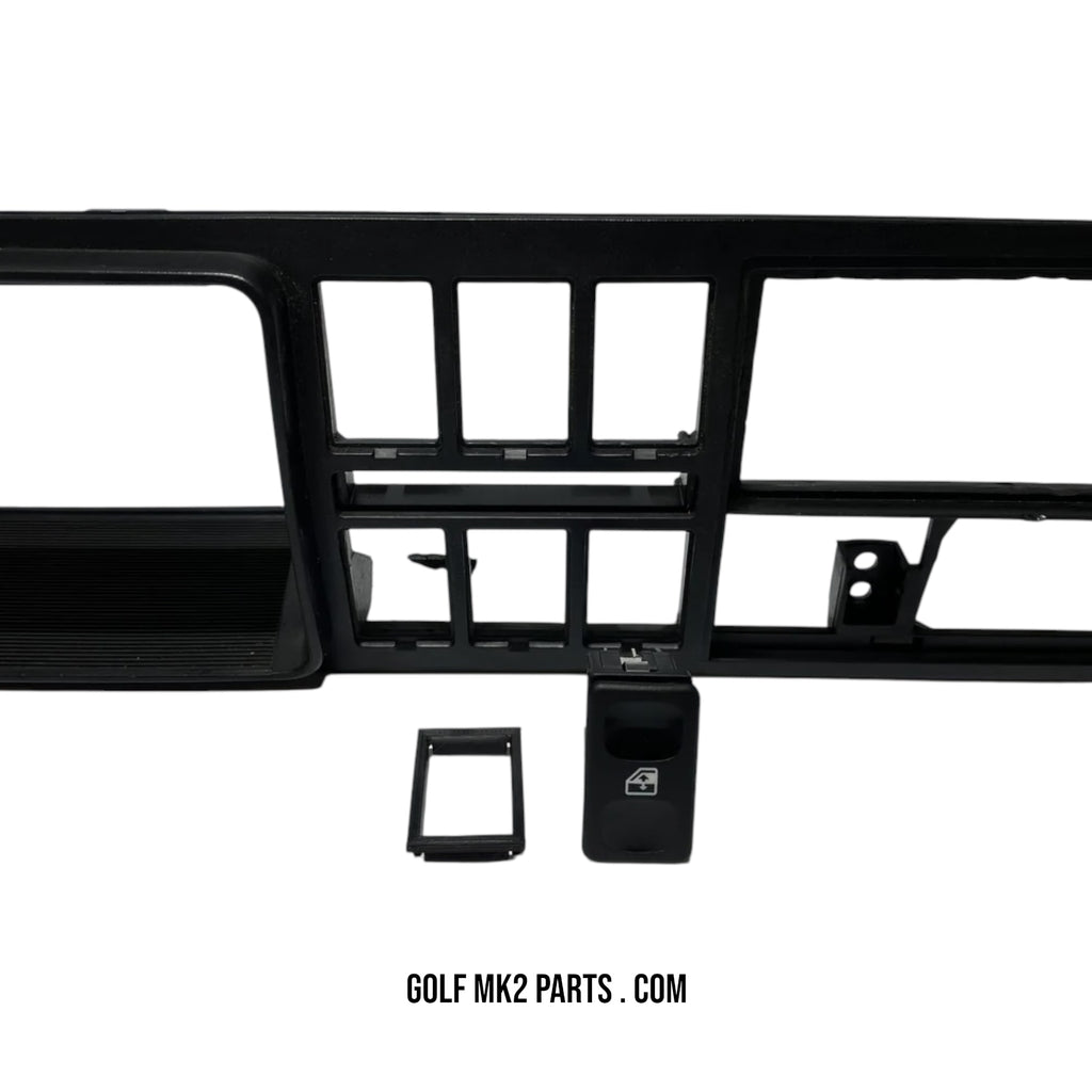 Power window switch plate adapter for dashboard frame
